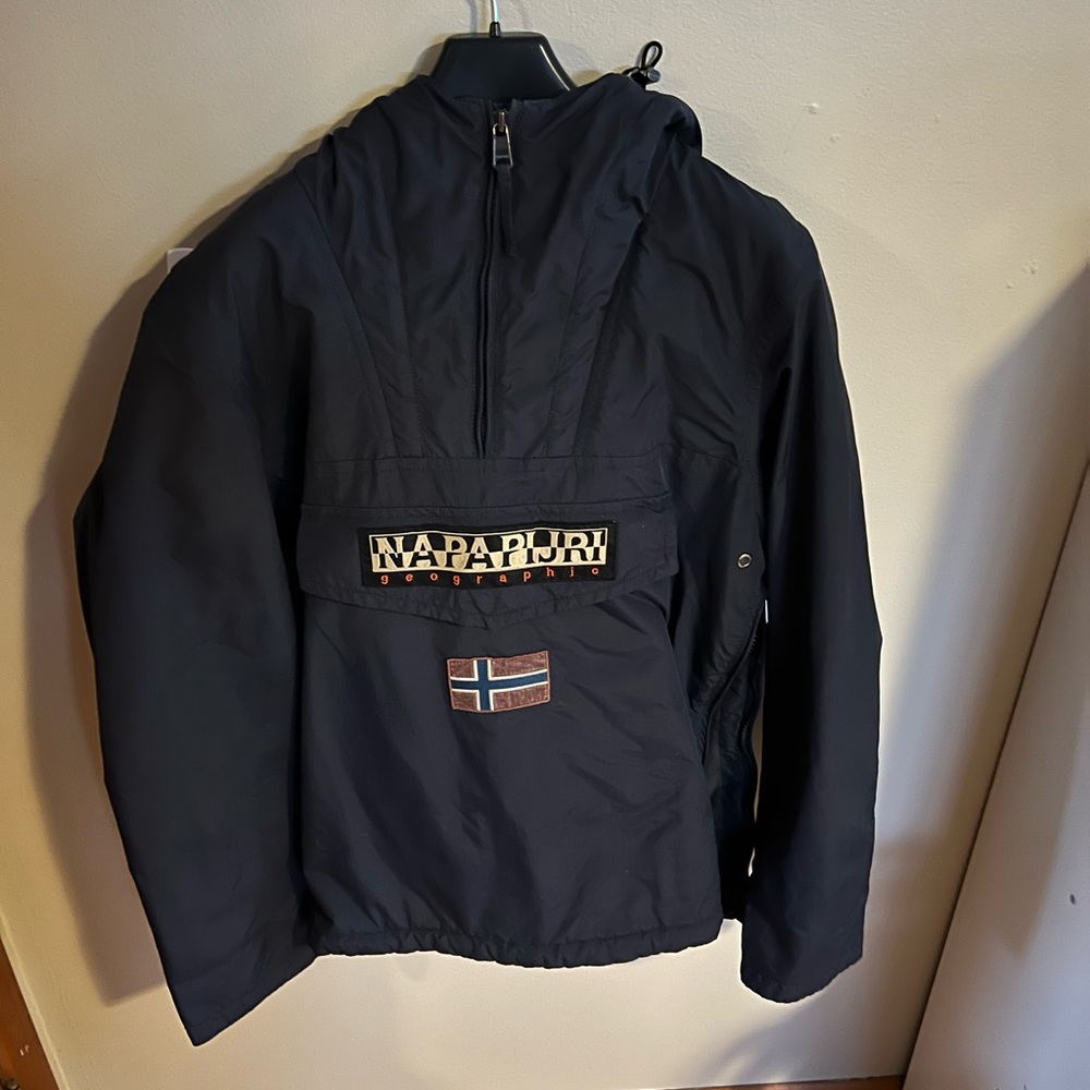 Napapijri Jacket Navy Size M. lightly used. Perfect condition